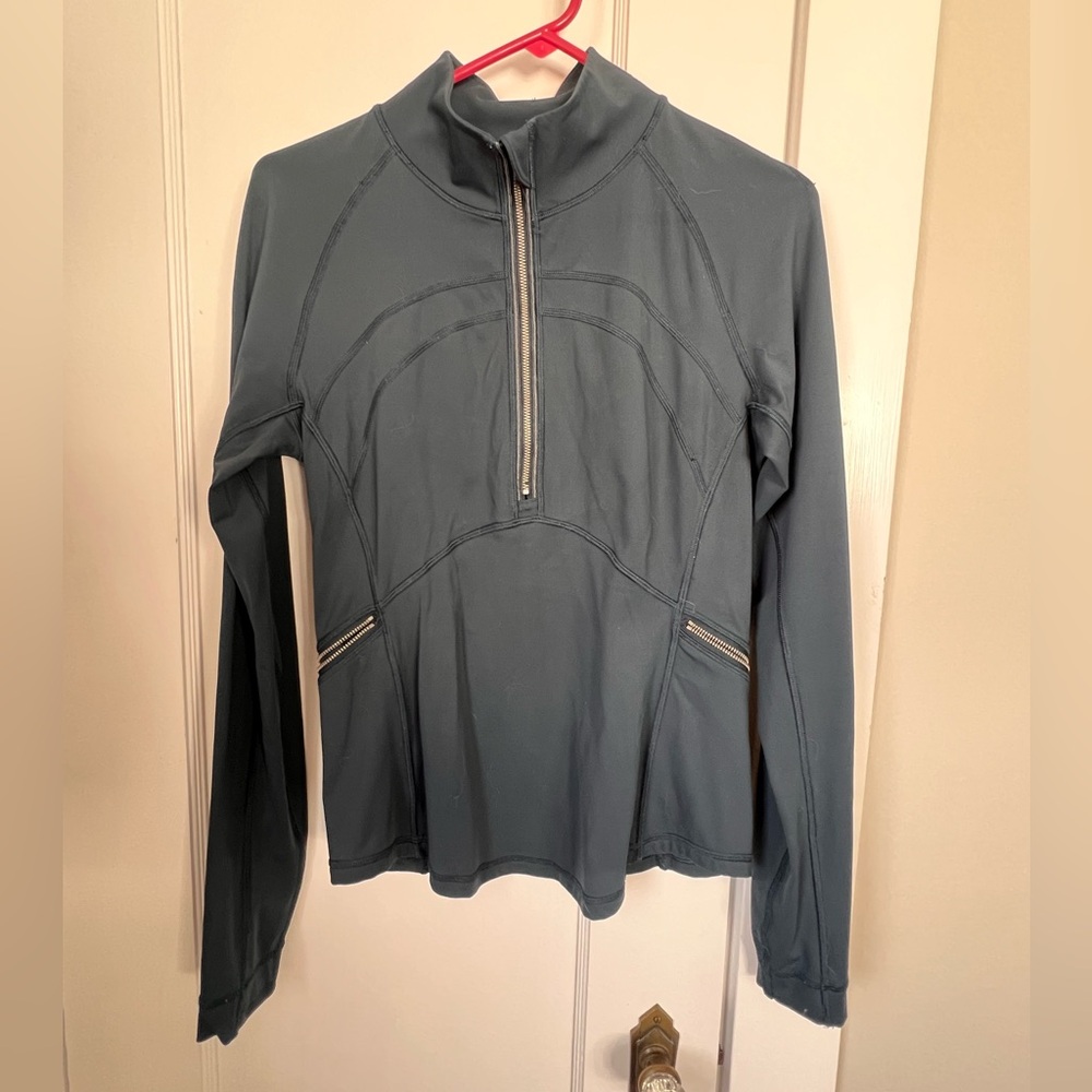Blue Quarter-Zip Pullover